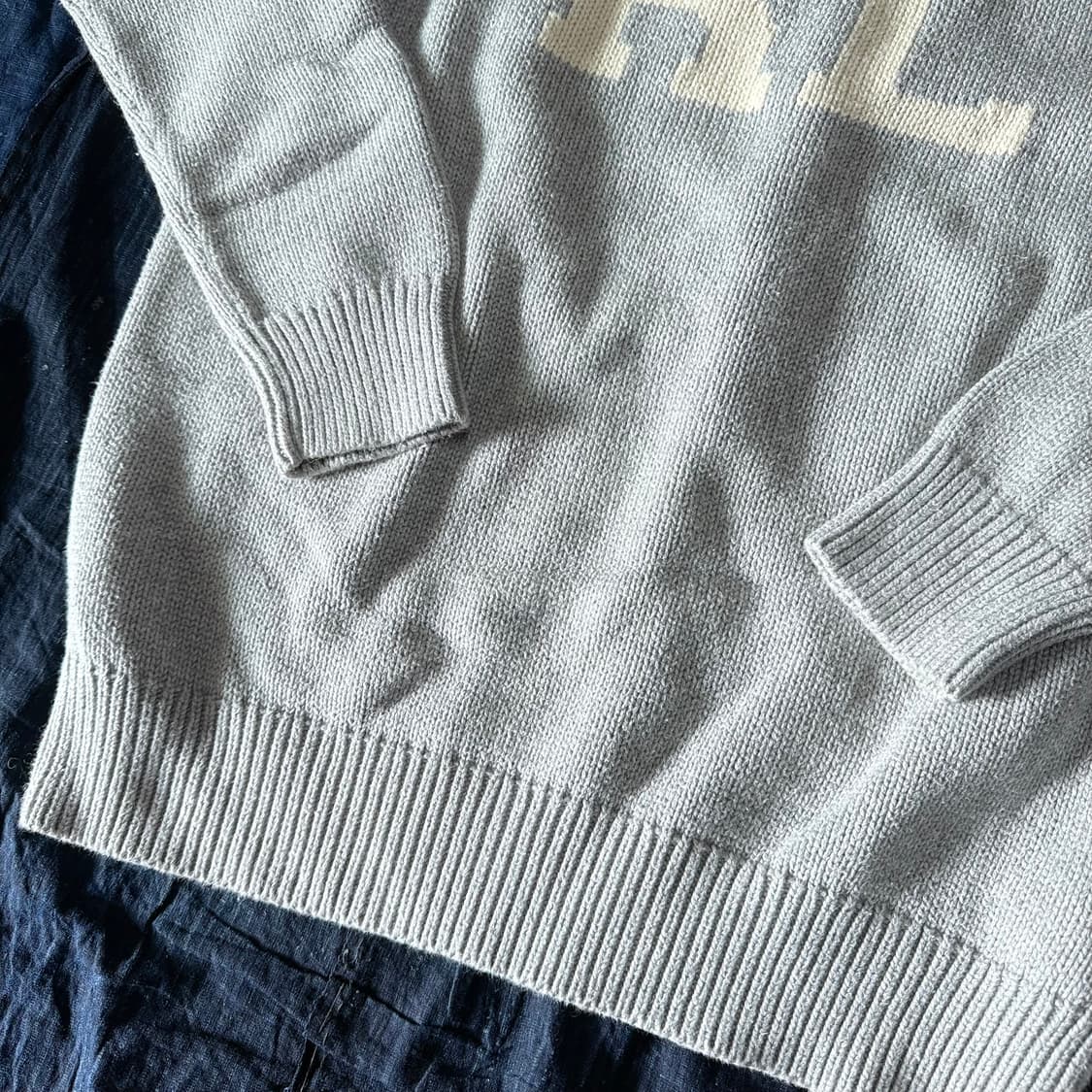 폴로 랄프로렌 RL 로고 인타르시아 코튼 스웨터 M 상품이미지4