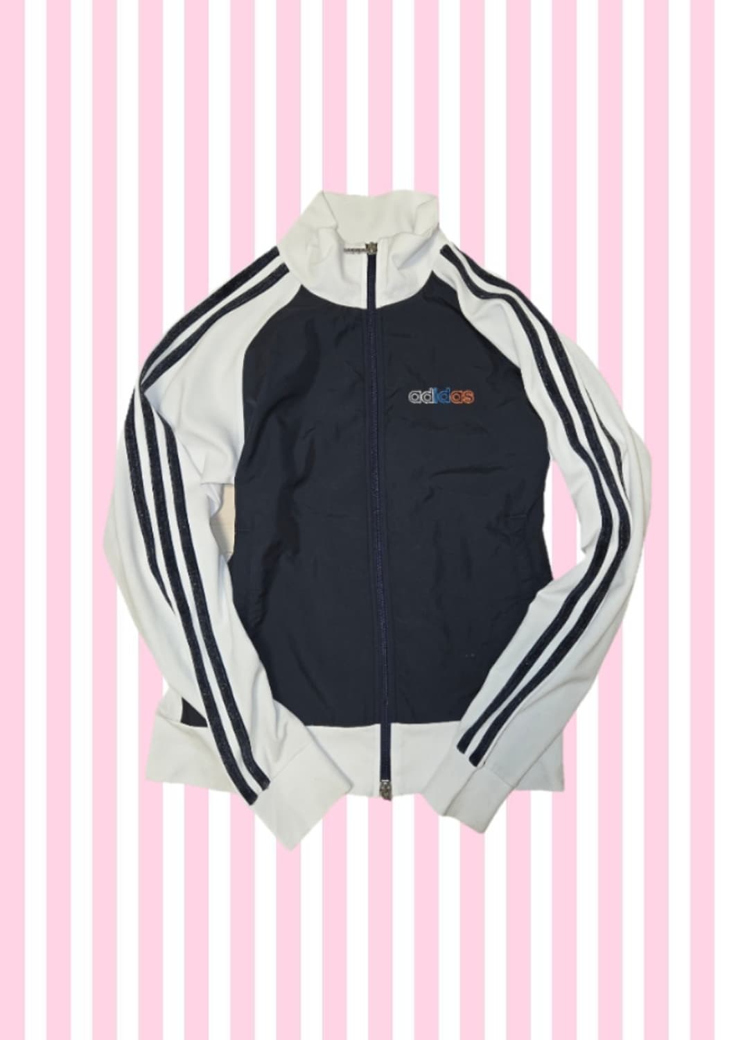 아디다스 화이트 네이비 져지 트랙탑 상품이미지1