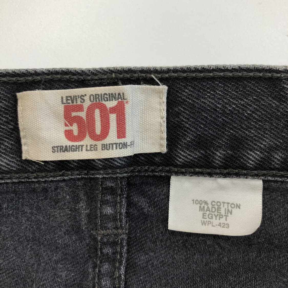 00s 리바이스 501 스트레이트 레그 흑청데님진 31-32  상품이미지5