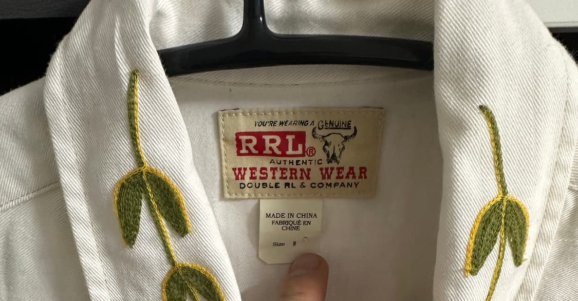 RRL 꽃자수 웨스턴 셔츠 M 상품이미지3