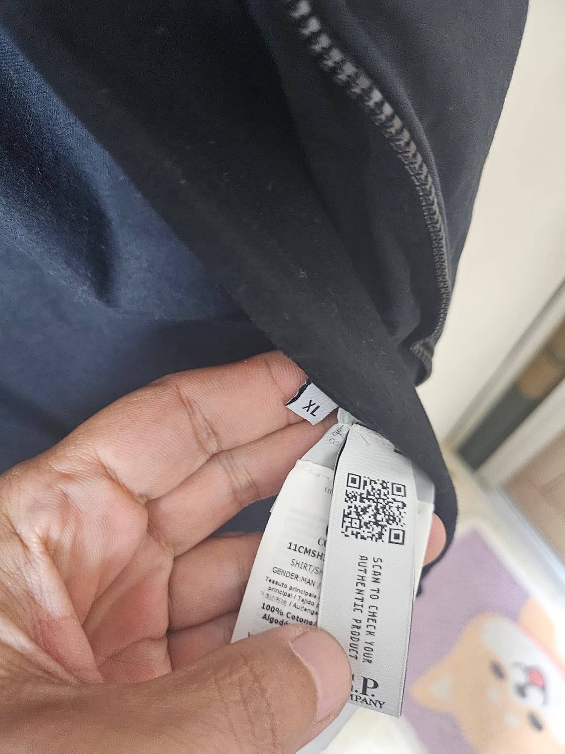 CP 컴퍼니 가먼트다잉 오버셔츠 블랙 xl(105) 상품이미지4