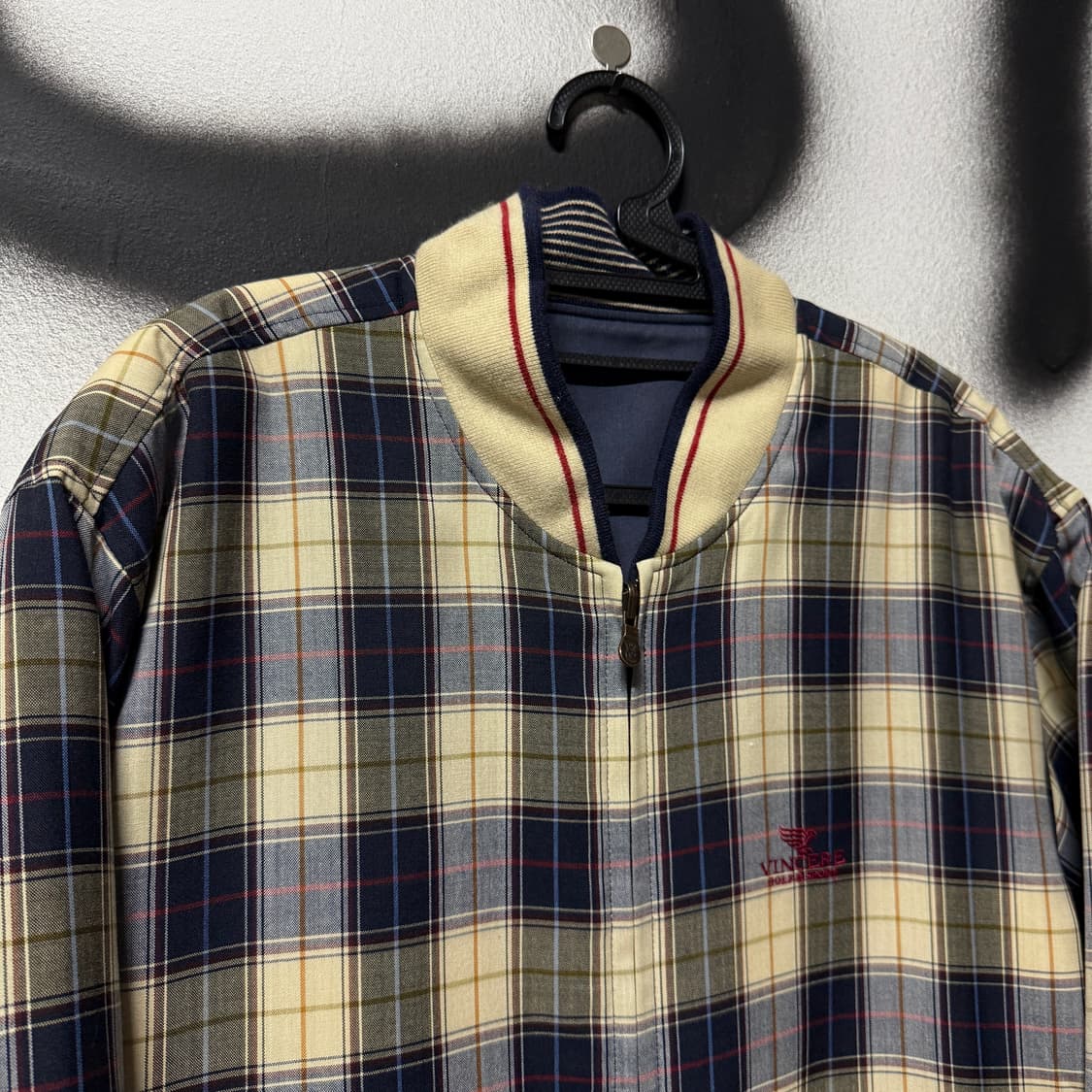 VTG 빈티지 클래식 체크 리버시블 집업 봄버 자켓 상품이미지5