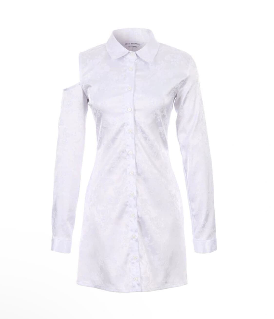 Wsc아카이브 자카드 셔츠 원피스 상품이미지1