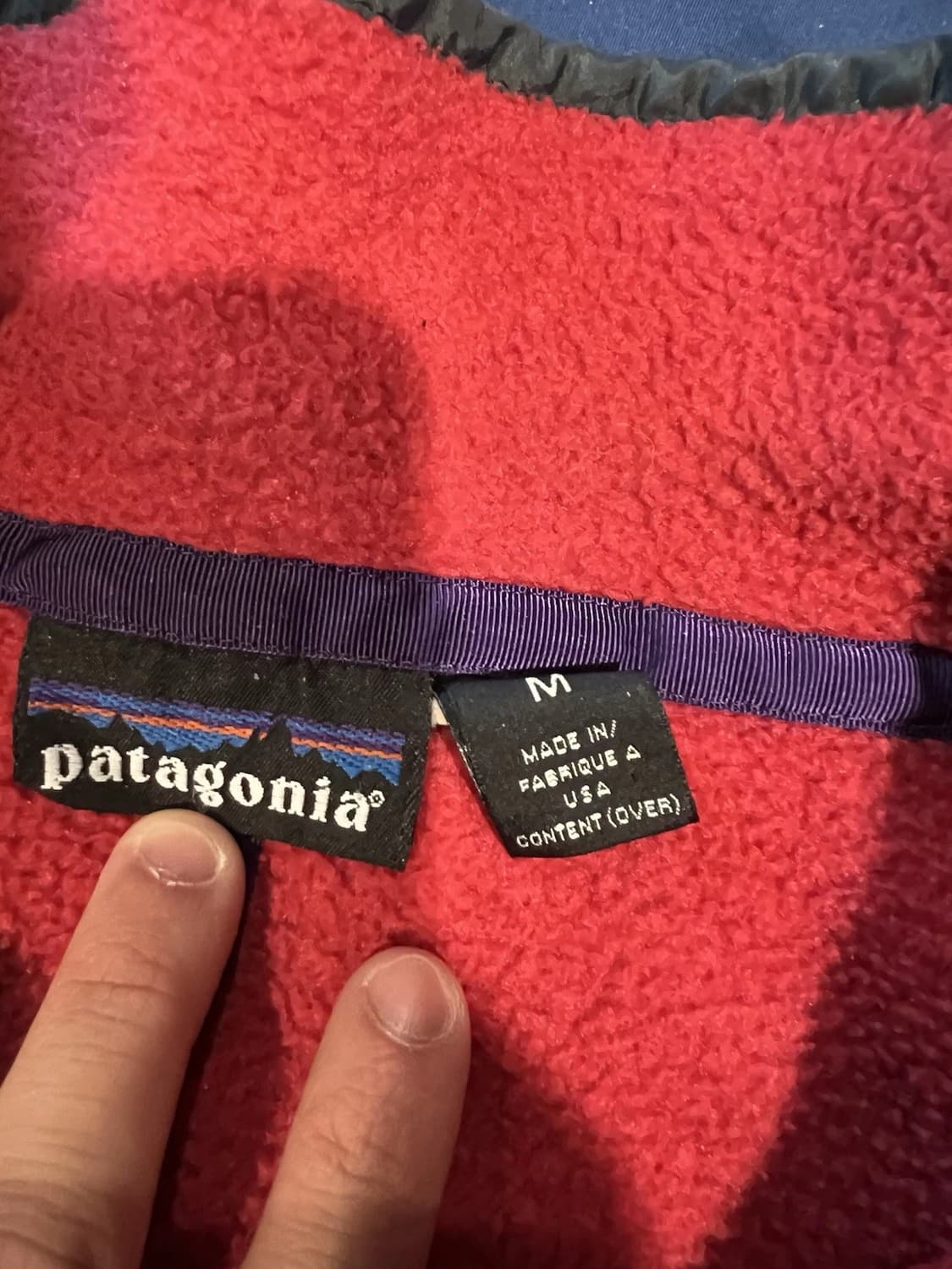 90s 파타고니아 신칠라 스냅-T 레드/블랙 USA 상품이미지3