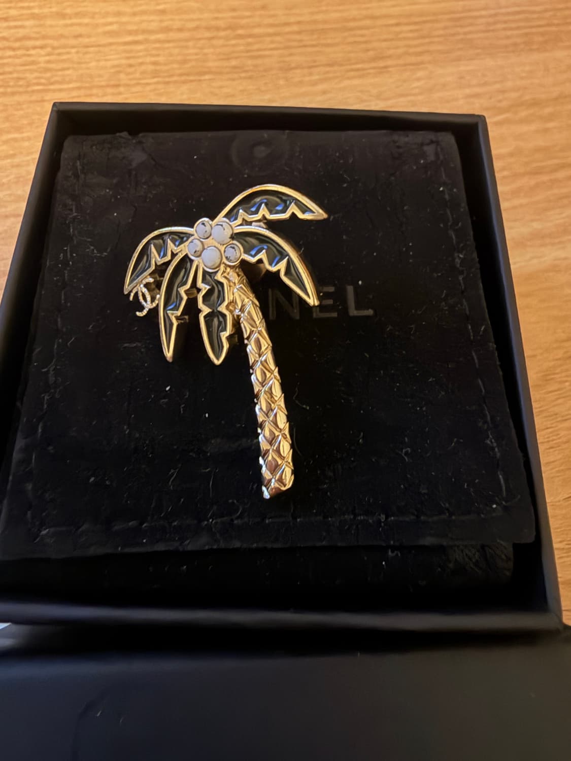 샤넬 골드 야자수 진주 CC 브로치핀 상품이미지2