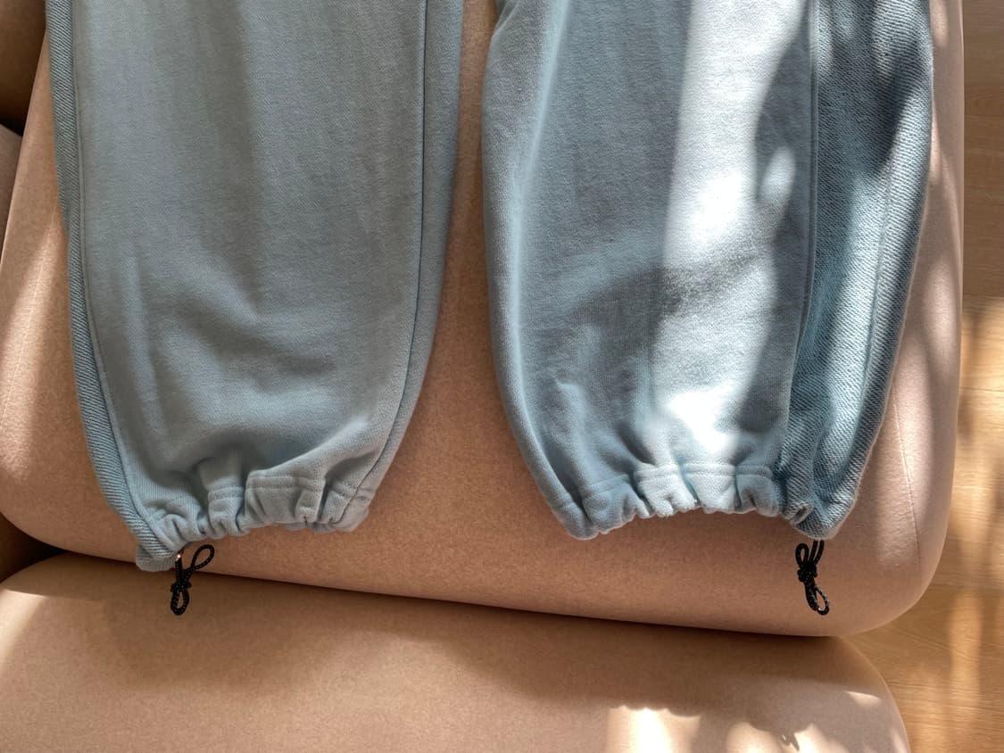 더미스테리어스호텔 컷 오프 배기 팬츠 블루 상품이미지7