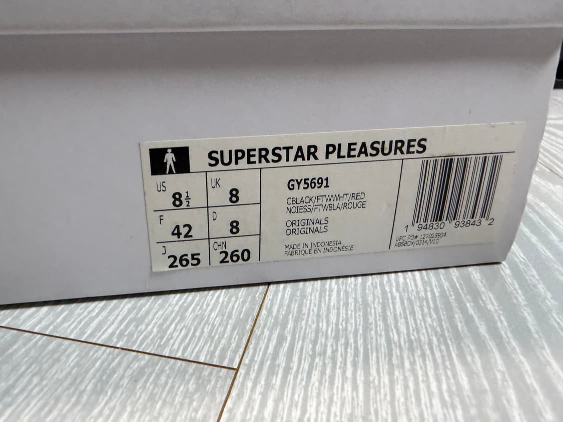 아디다스 x 플레져스 슈퍼스타 265 상품이미지6