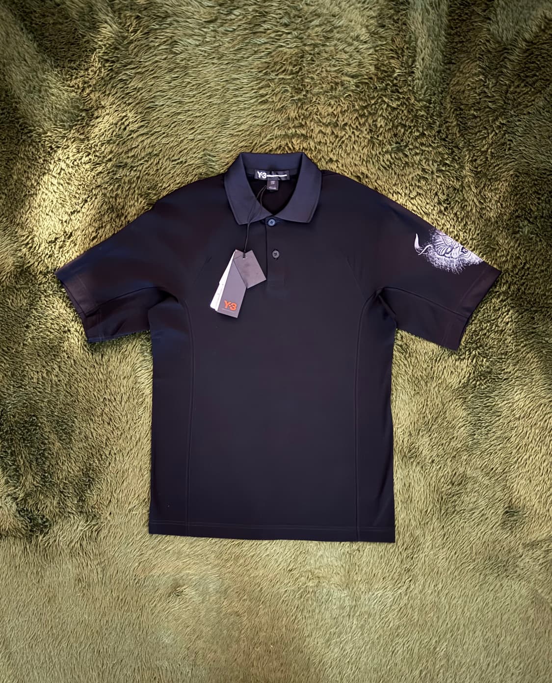 Y-3 요지 야마모토 뉴질랜드 올블랙스 폴로 티셔츠 블랙 상품이미지1