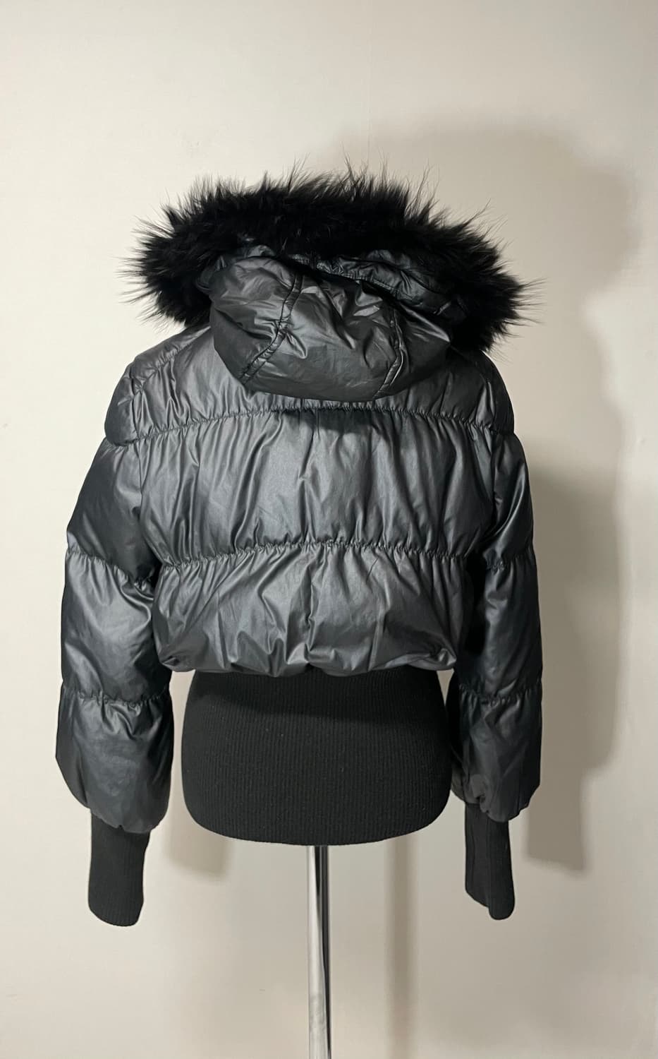 라쿤 울프죠 딱붙 퍼 봄버 패딩 상품이미지6