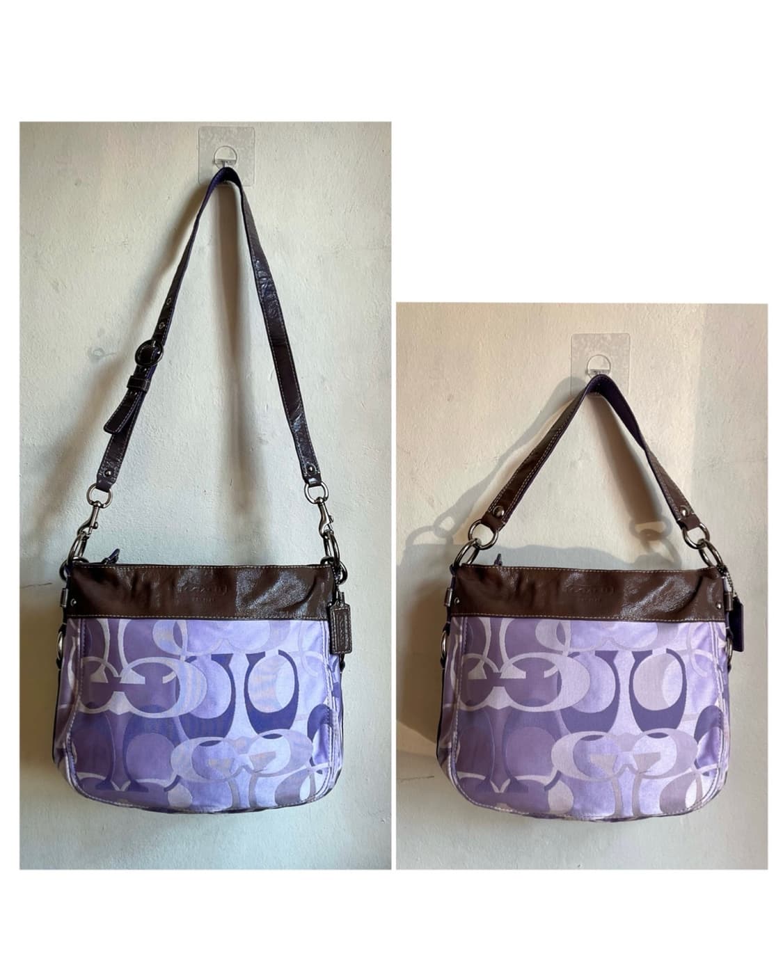Old COACH Geek Chic Purple 2-Way Bag 상품이미지3