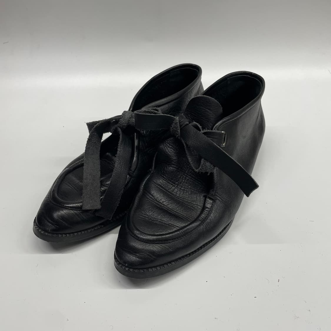 요지야마모토 레더 스트랩 앵클 슈즈 상품이미지1