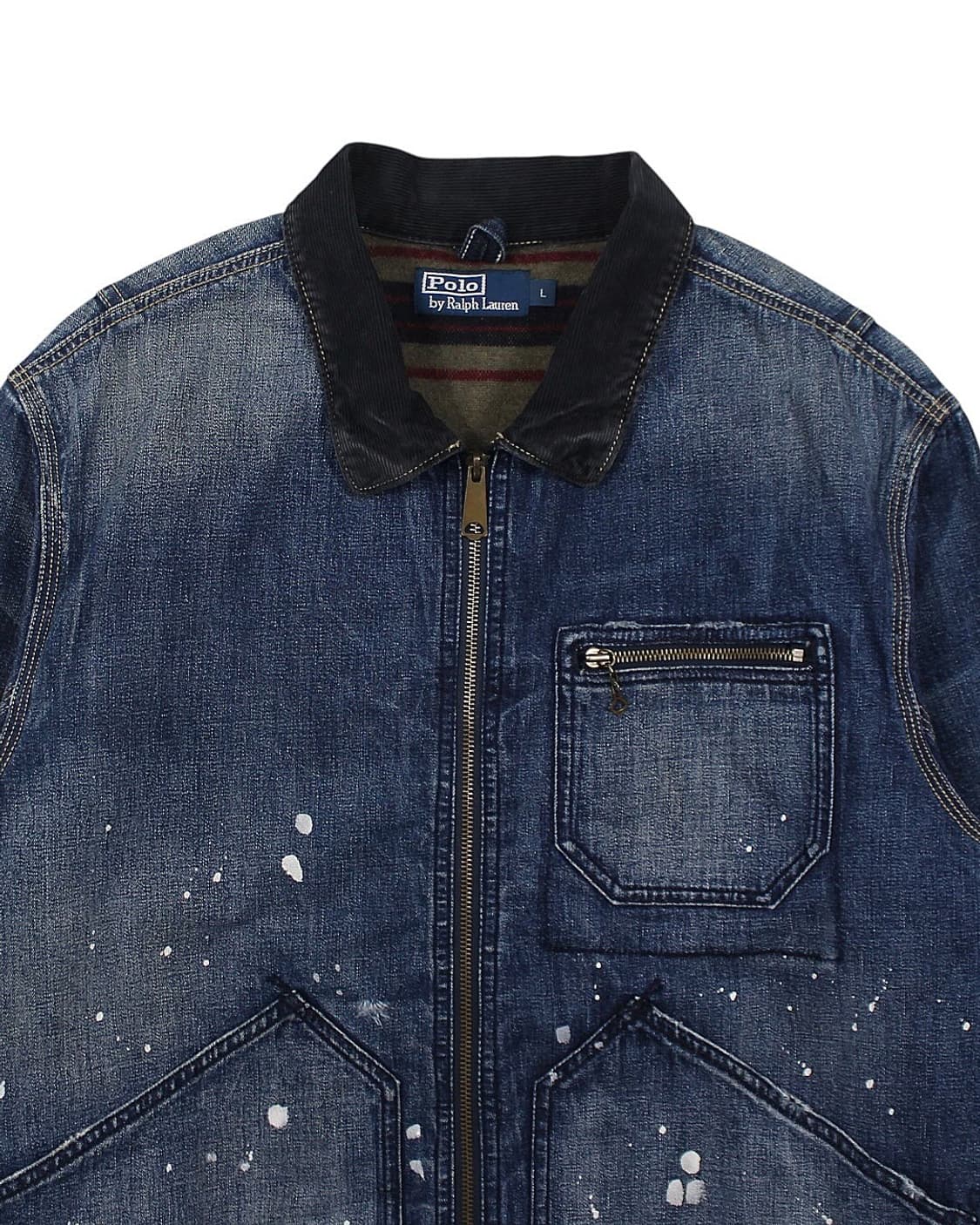 폴로랄프로렌 50-60s Lee 리 191-LB 페인팅 데님 자켓 블랭킷 상품이미지4