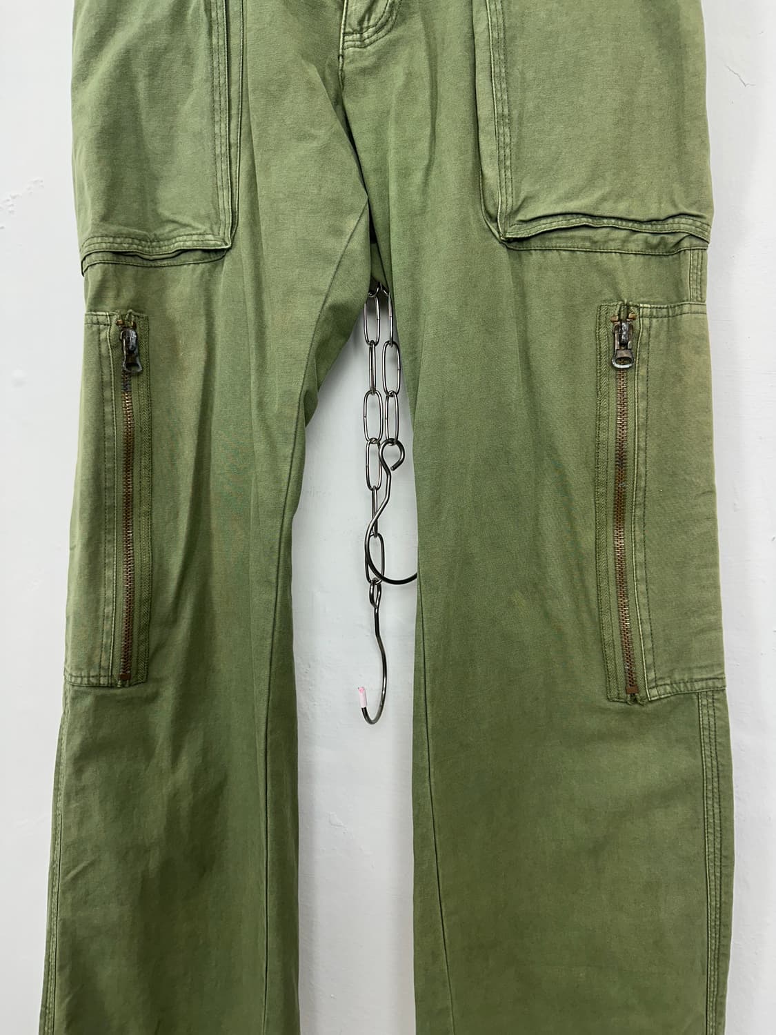 Japanese Vintage Zip Pocket Khaki Cargo  상품이미지7