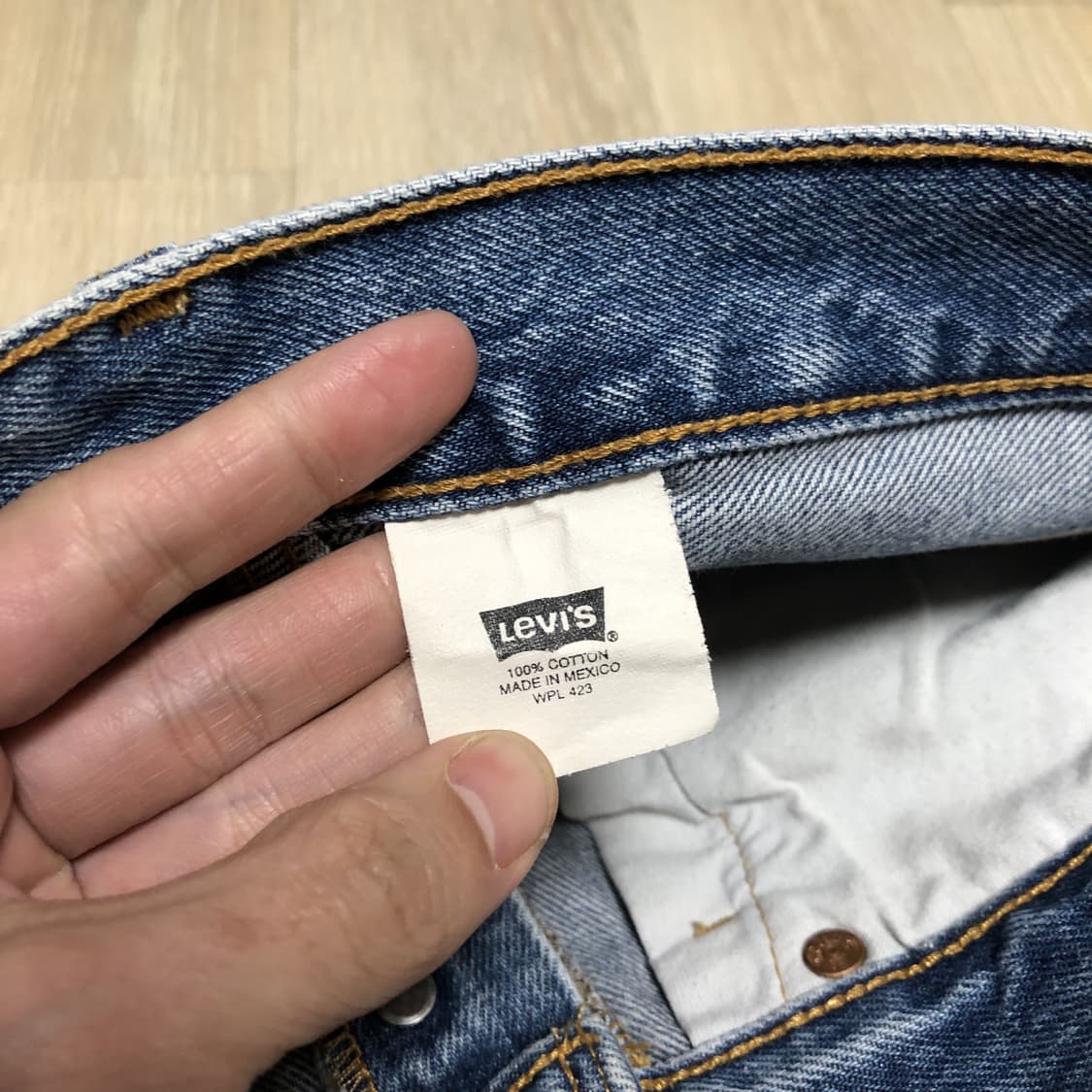 (27) 00's 리바이스 Levi's 501 스트레이트핏 연청 데님 상품이미지4