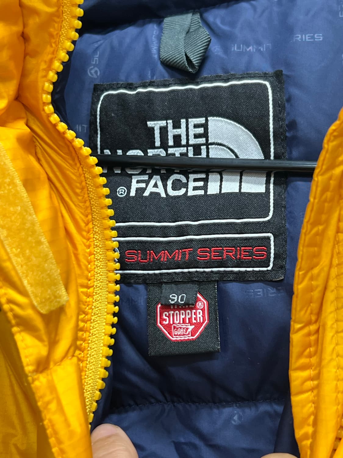 노스페이스 서밋시리즈 윈드스토퍼 드롭 700필 구스다운 패딩 자켓 옐로우 상품이미지4