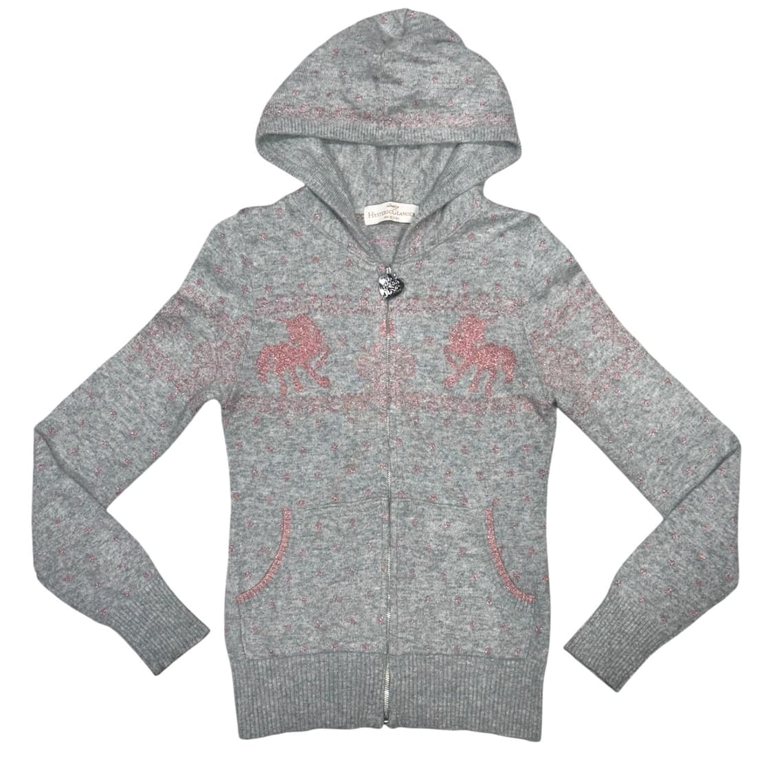 히스테릭 글래머 아카이브 폴카닷 유니콘 클로버 패턴 후드 집업 자켓 상품이미지1