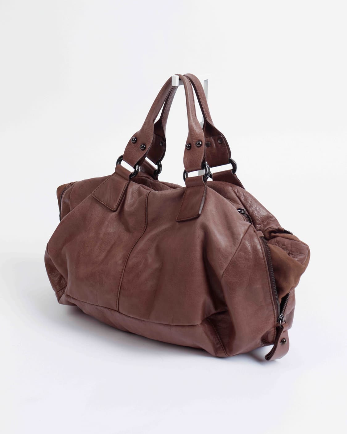 [NICOLI] 다크브라운 스퀘어 토트백 상품이미지5