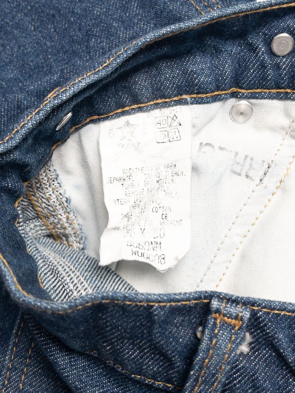 90‘s 미제 칼하트 B06 인디고 데님 카펜터 팬츠 상품이미지3