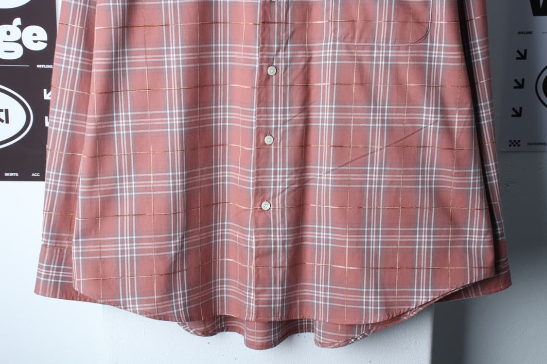 (L-XL) 발루트 셔츠 남방 체크 레드 아메카지 2사이즈-H33612 상품이미지4