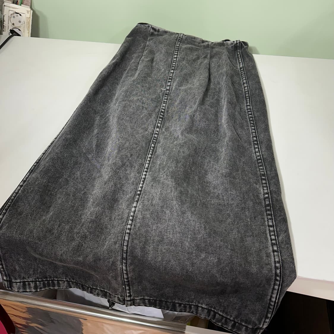 우먼M 36 빔바이롤라 빈티지워시드 A라인 데님스커트 상품이미지6