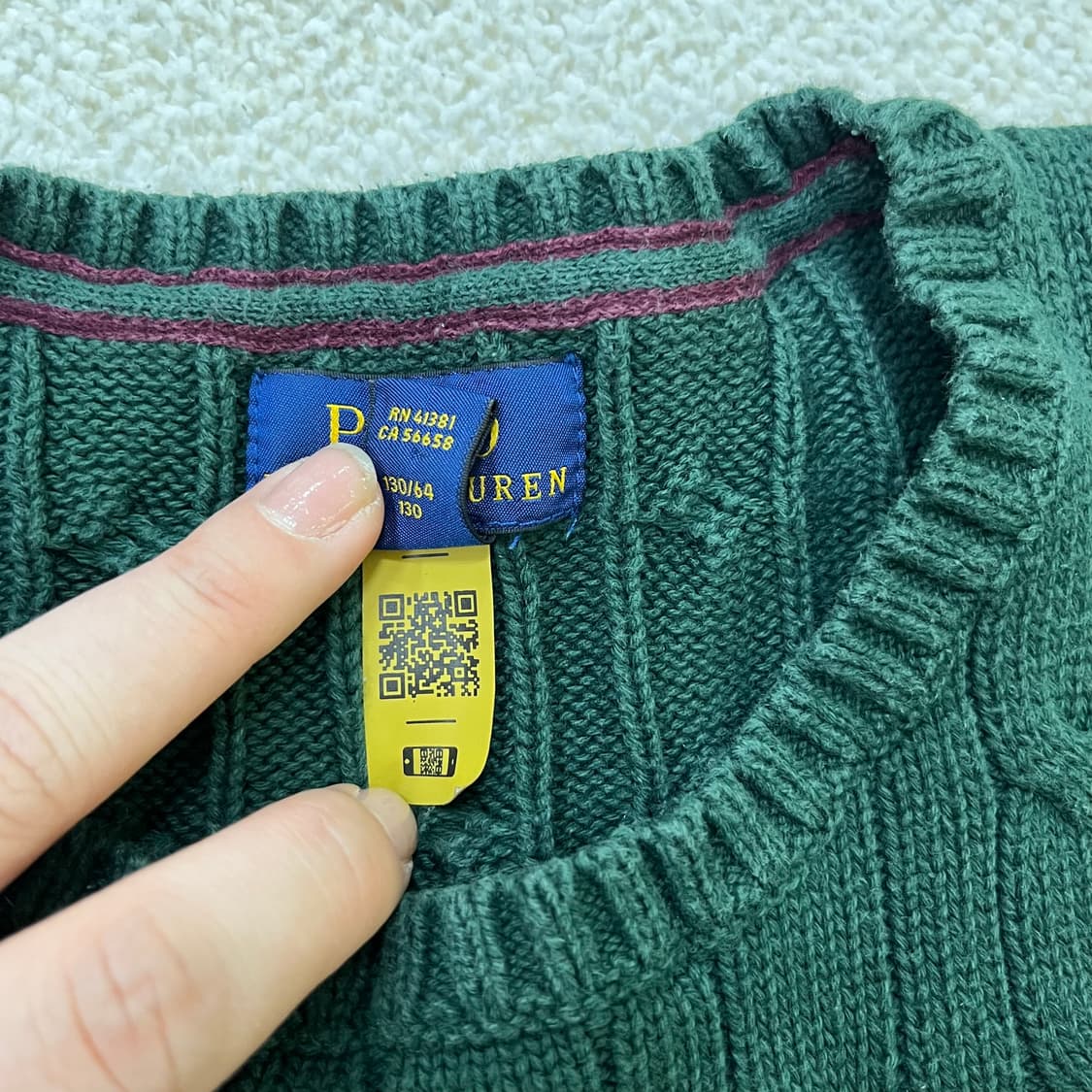 7 폴로랄프로렌 키즈 케이블 니트 0324M 상품이미지3