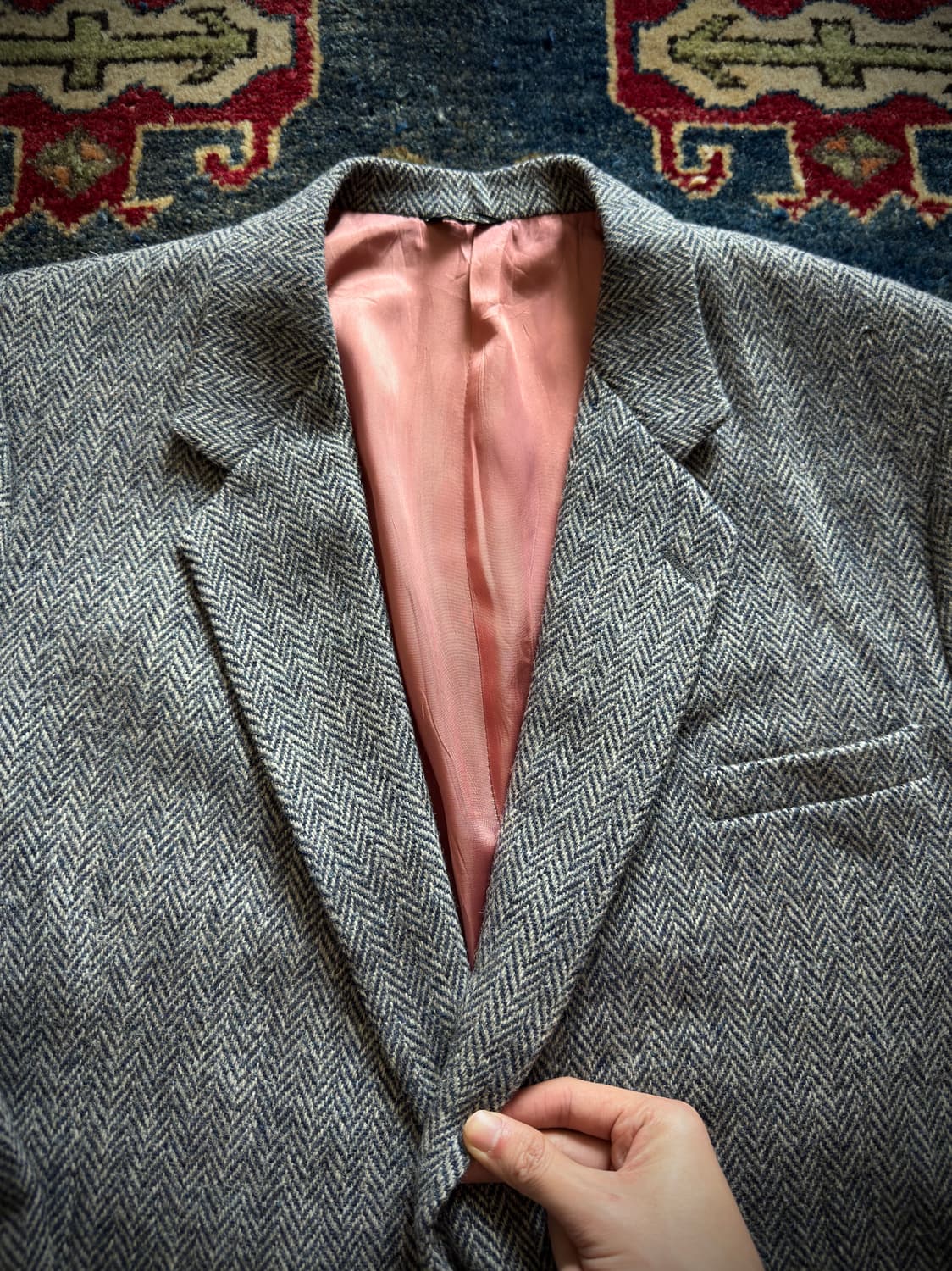 해리스트위드 블레이크 헤링본 울 블레이저 상품이미지4