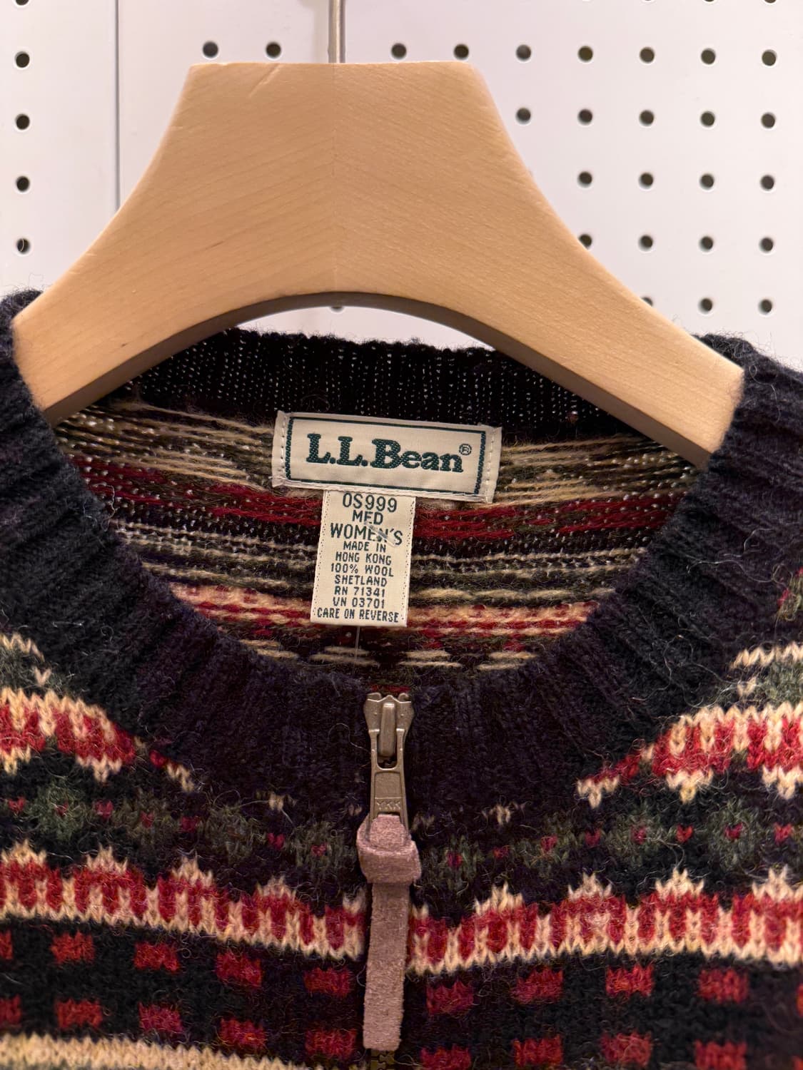 엘엘빈 빈티지 페어아일 패턴 니트 집업 U1339 상품이미지5