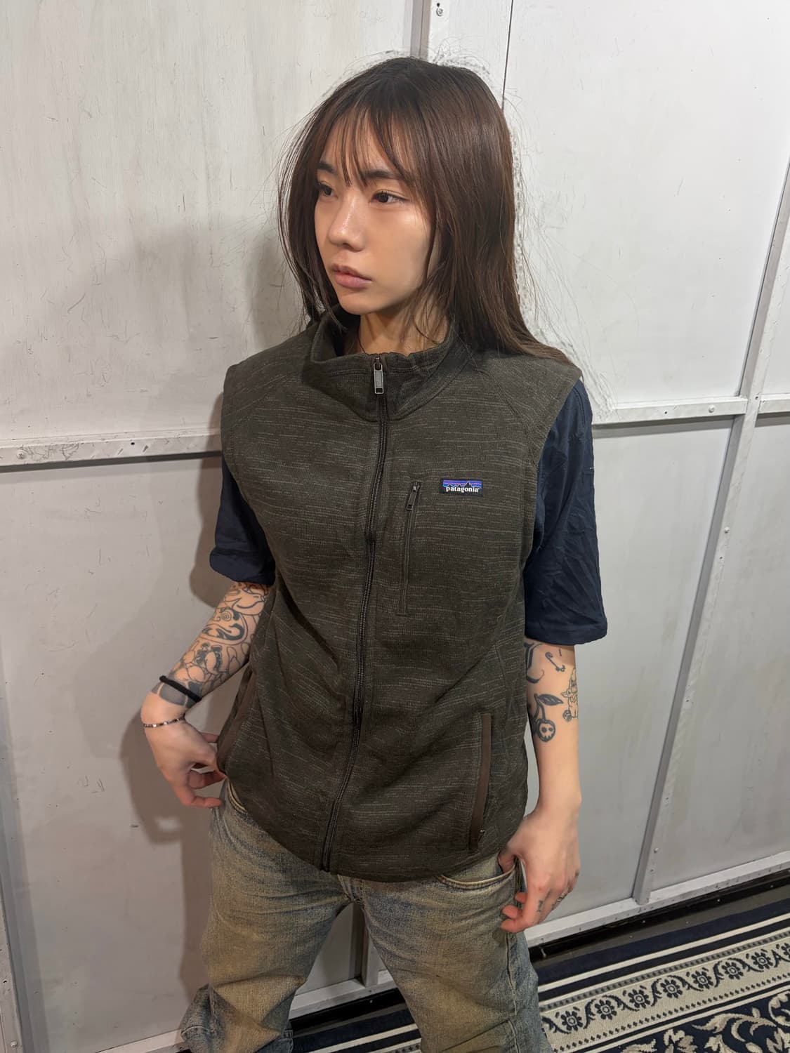 PATAGONIA khaki fleece vest 상품이미지1