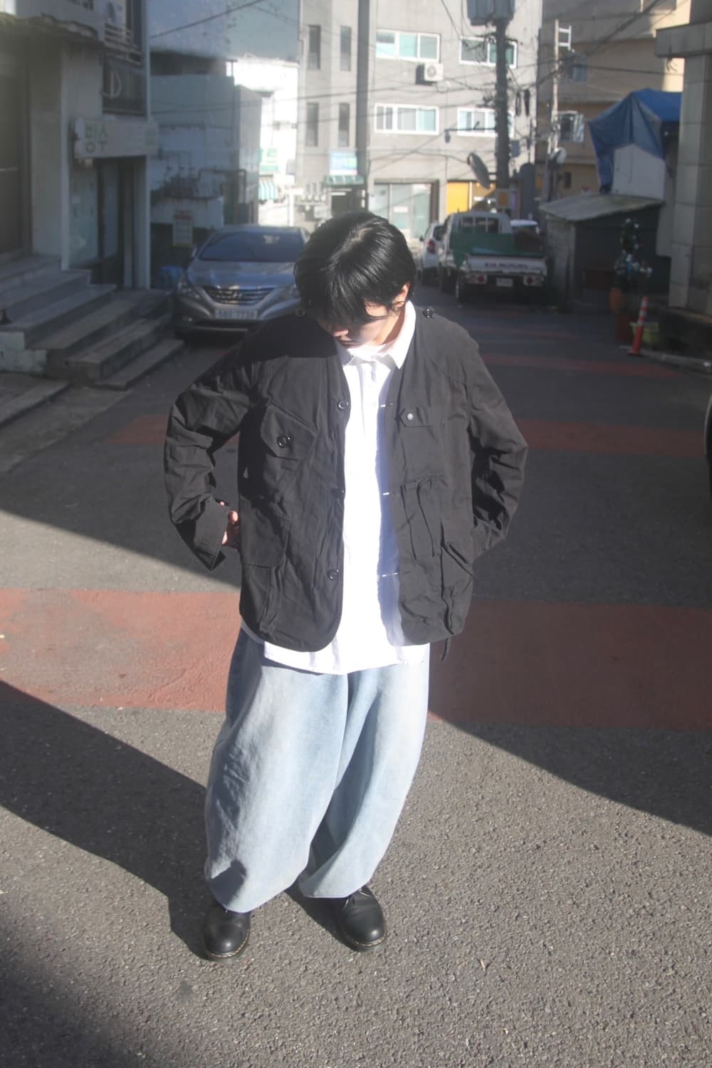 남이서팔 텐카라 왁스드 자켓 블랙 L 상품이미지1