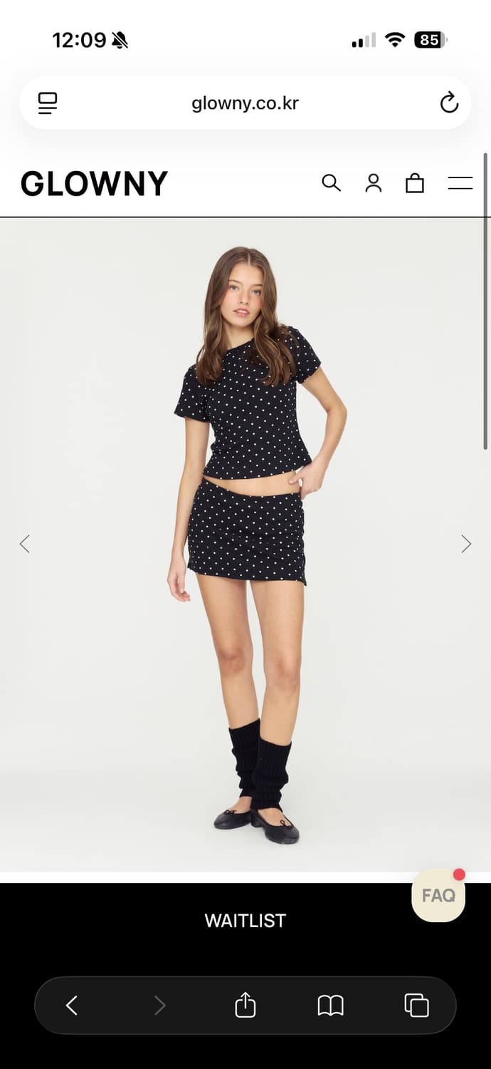 [GLOWNY] WILD MINI SKIRT (ONYX FLECK) 상품이미지4