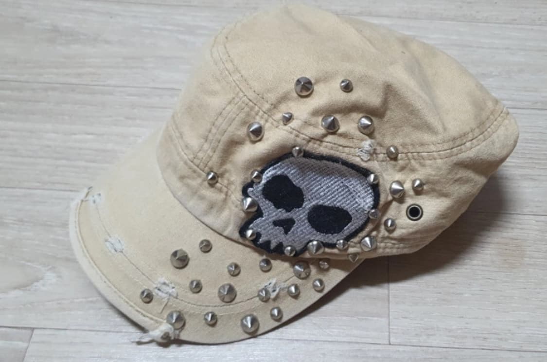 Y2k 해골 스터드 캡 상품이미지2