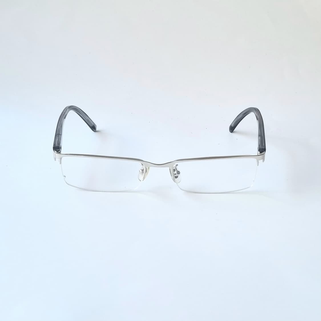 데드스탁  빈티지 긱시크 반무테 실버 안경테 1638 상품이미지3