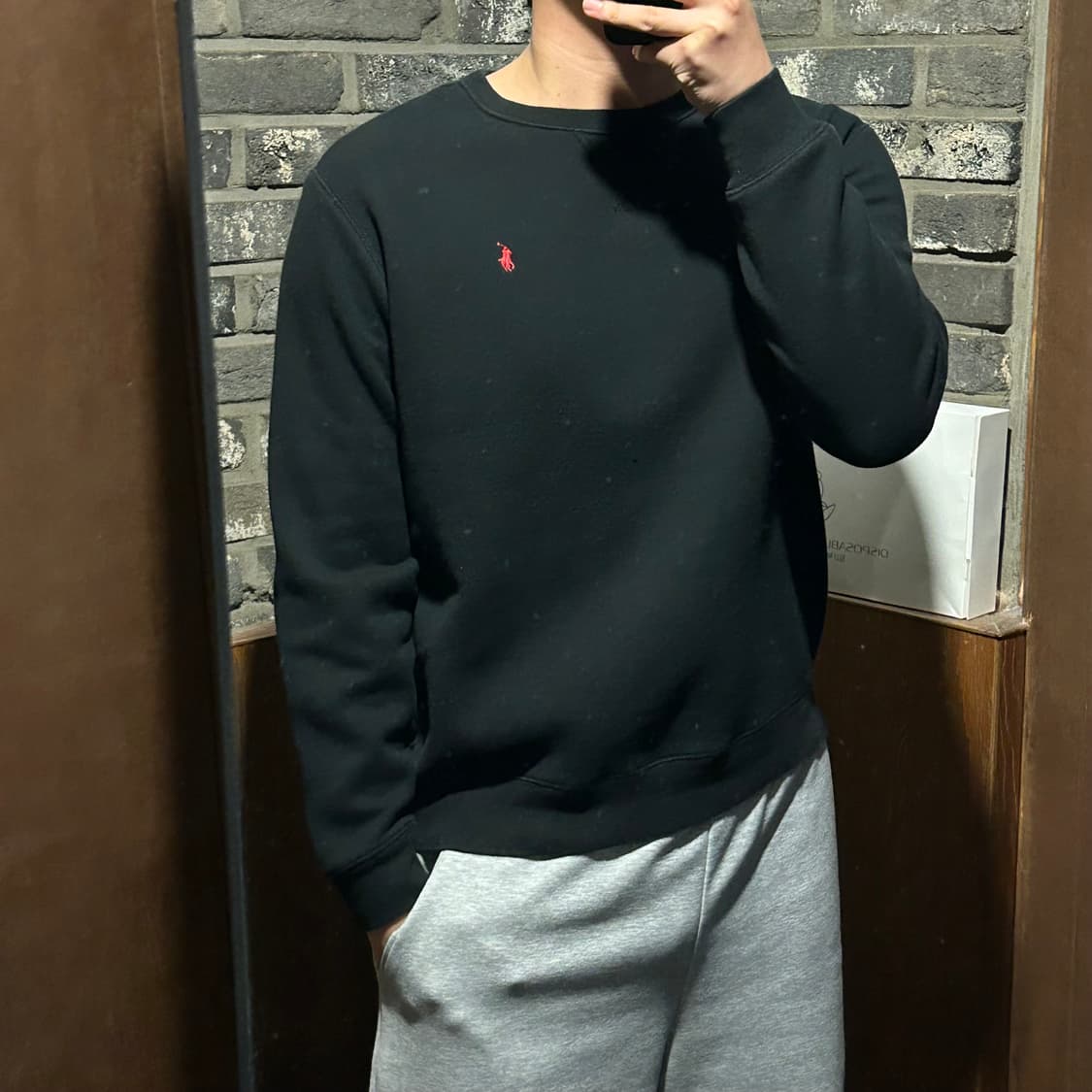 L) 폴로 랄프로렌 블랙 맨투맨 신형 큐알탭 상품이미지9