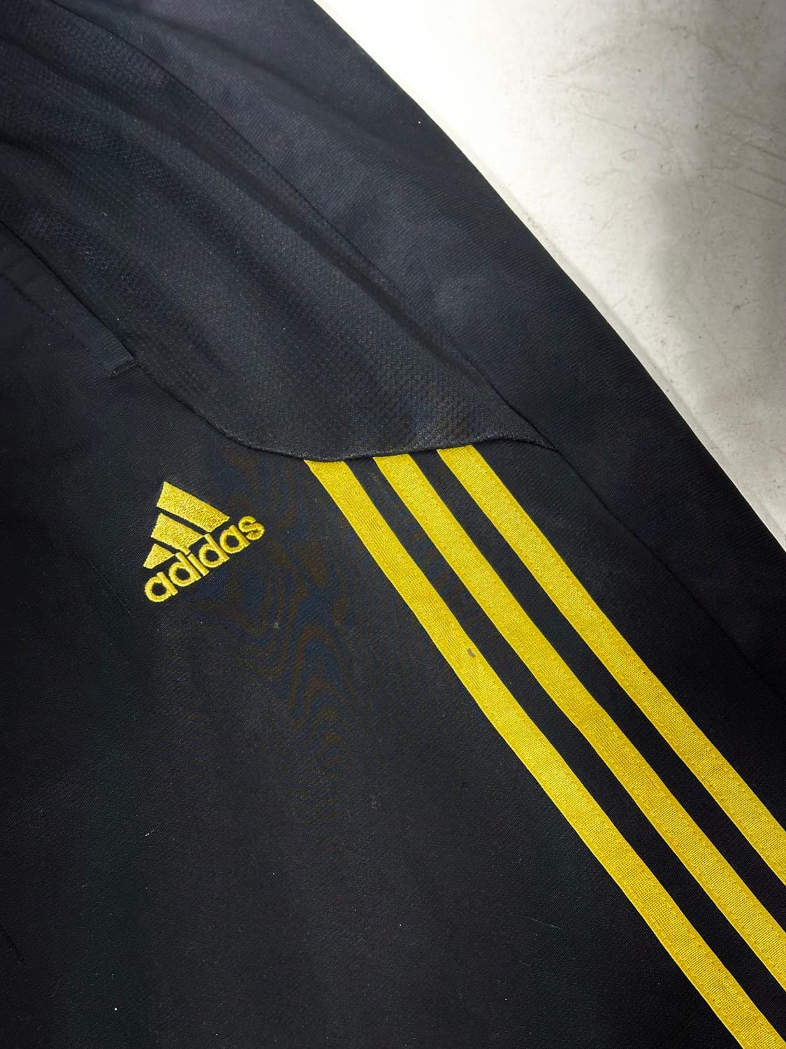아디다스 블랙 골드 삼선 와이드 트레이닝 팬츠 L 상품이미지6