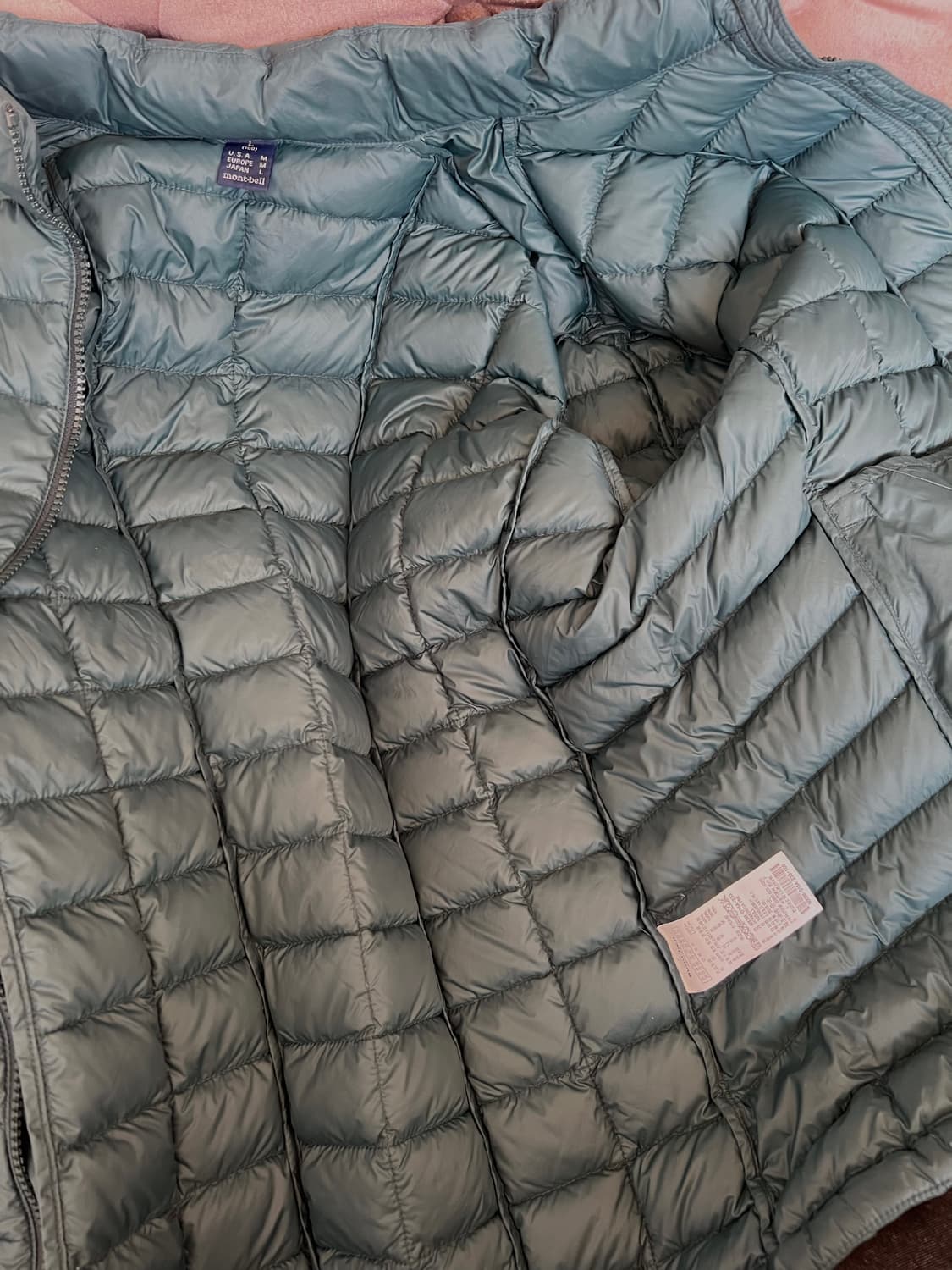 몽벨 남성 그린 구스다운경량패딩 상품이미지5