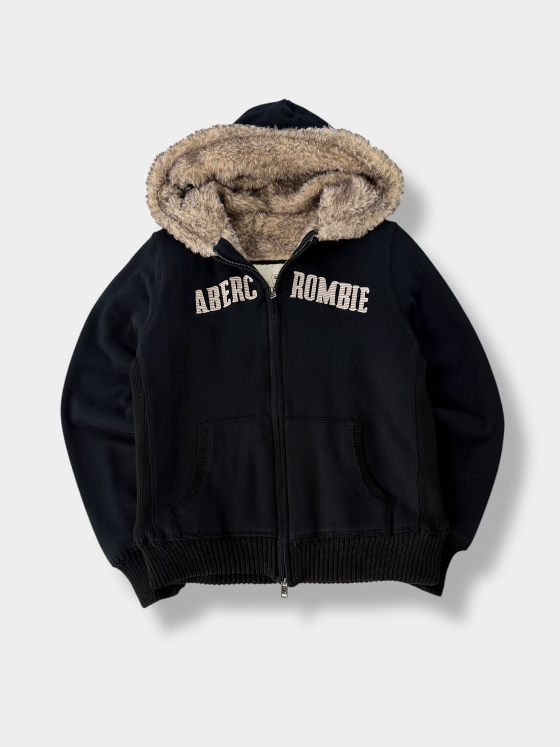 아베크롬비 00‘s 울프죠 딥네이비 투웨이 스웻 후드집업 상품이미지1