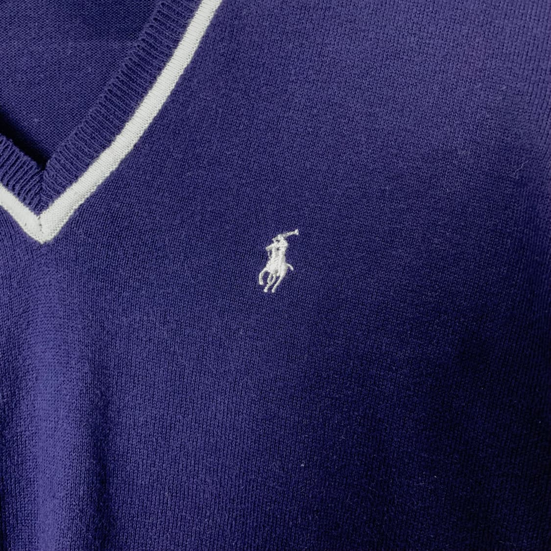 폴로 랄프로렌 네이비 브이넥 니트 상품이미지3