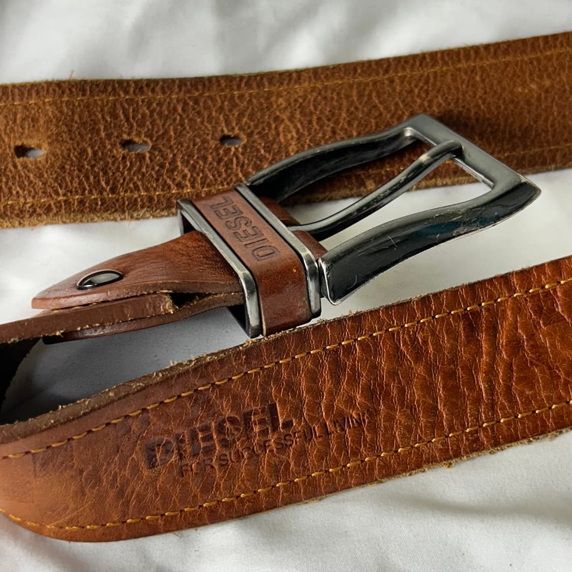 [DIESEL] 디젤 브라운 레더 벨트 상품이미지3