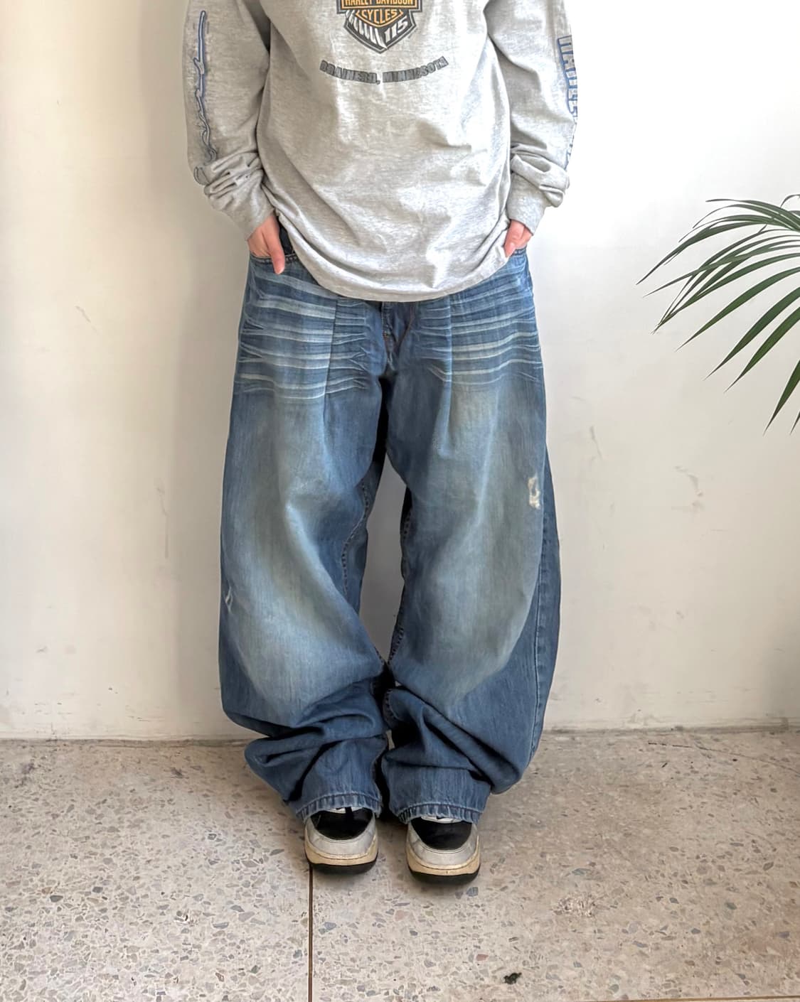 90s’빈티지 자수 힙합팬츠 상품이미지1