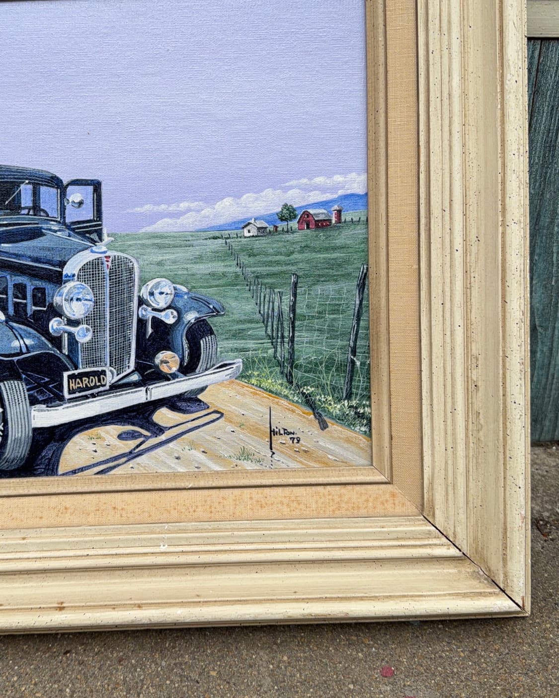 빈티지 소품 USA 캔버스 나무 액자 상품이미지3