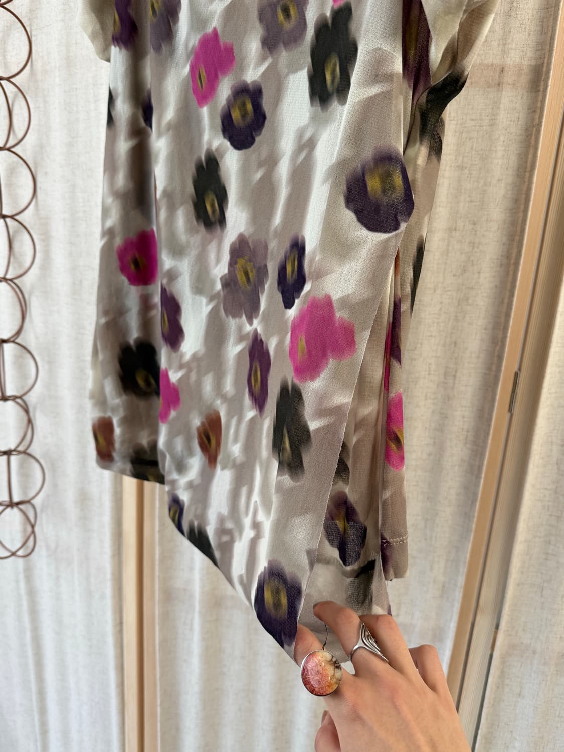 Cividini 플라워 프린팅 매쉬 탑 상품이미지4