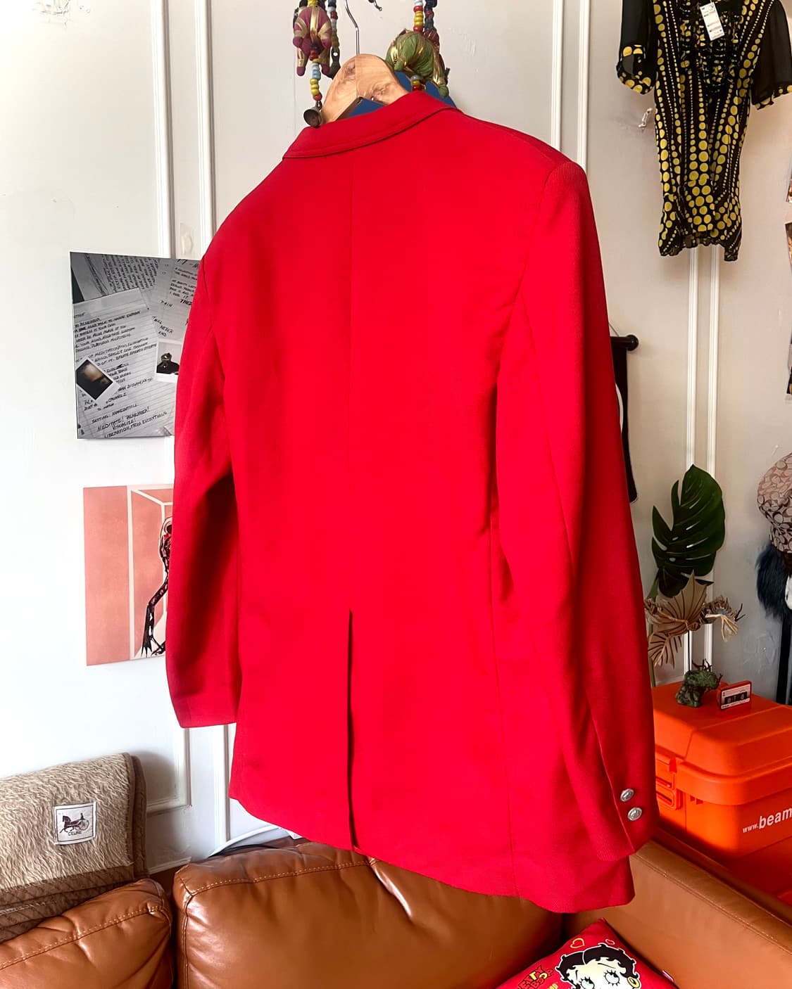 Japanese Vintage Antic Button Red Blazer 상품이미지8