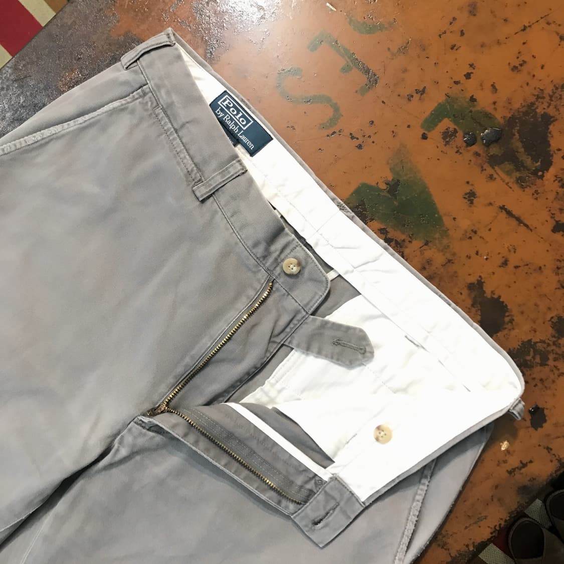 폴로랄프로렌 라이트 그레이 코튼 치노 팬츠 허리 34 사이즈  상품이미지4