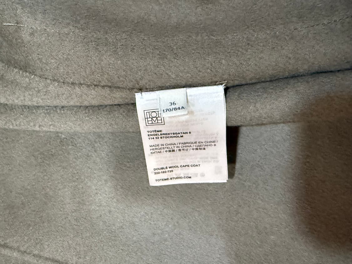 토템 더블 울 케이프 코트 상품이미지5