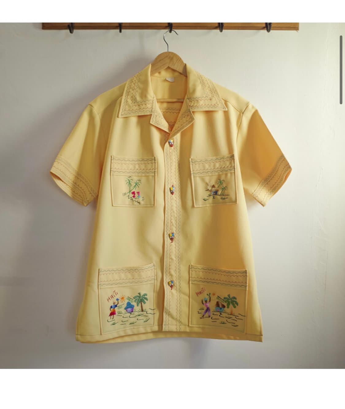1960’s Hand Embroidered Haiti Shirt (yel 상품이미지1