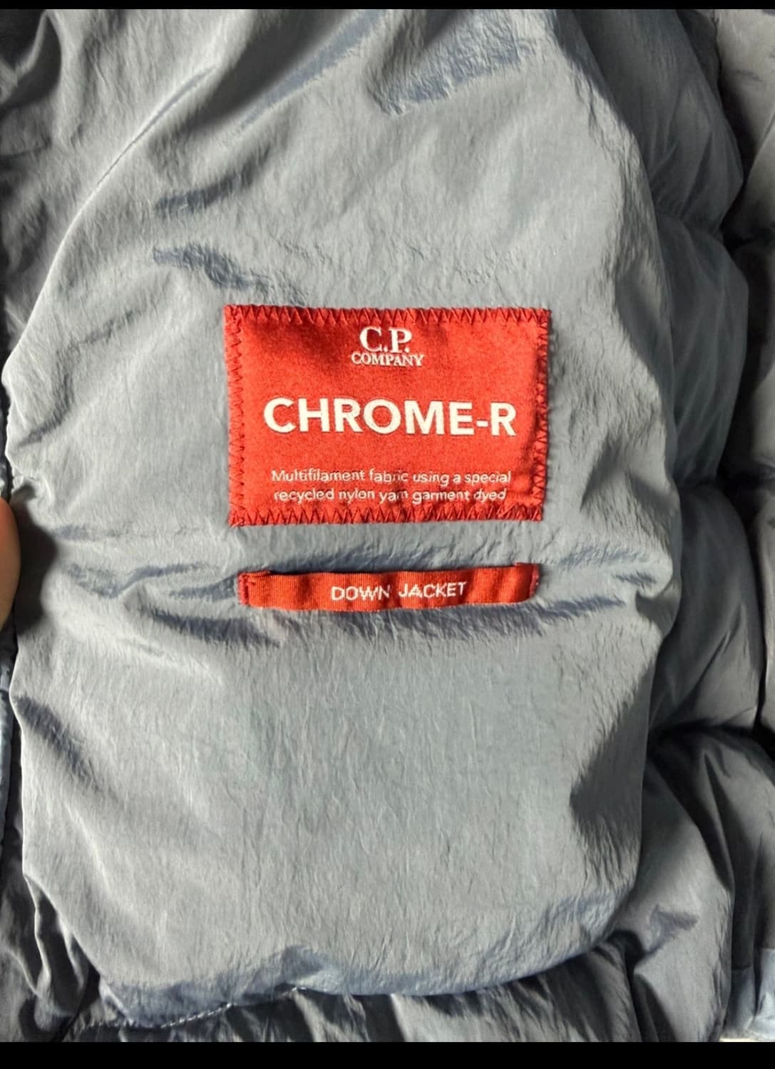 CP컴퍼니 크롬-R 다운 자켓 패딩 스톤 블루 M 상품이미지3