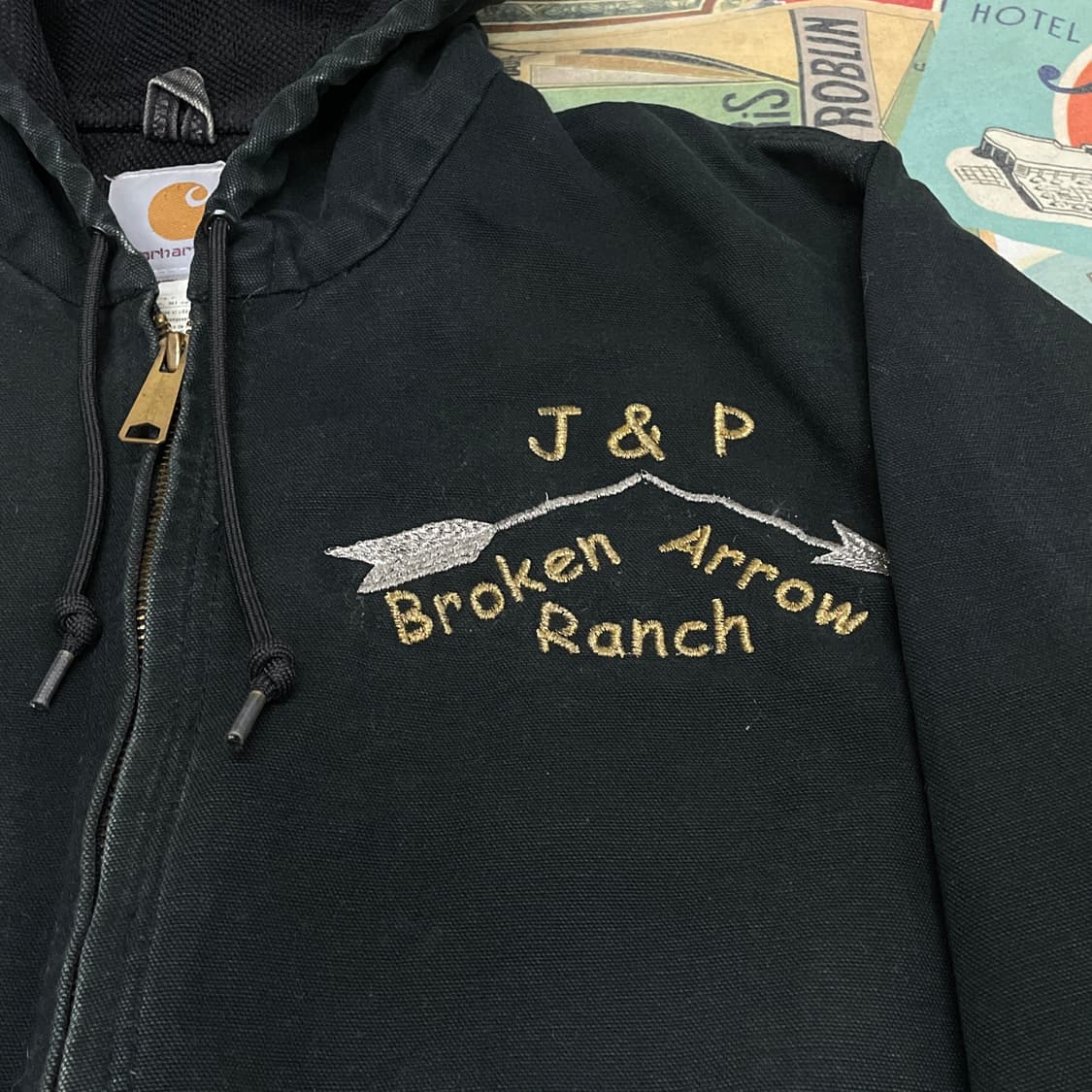 00s 칼하트 J&P 올드스쿨 덱자켓 j131 후드 엑티브 자켓 L 상품이미지2