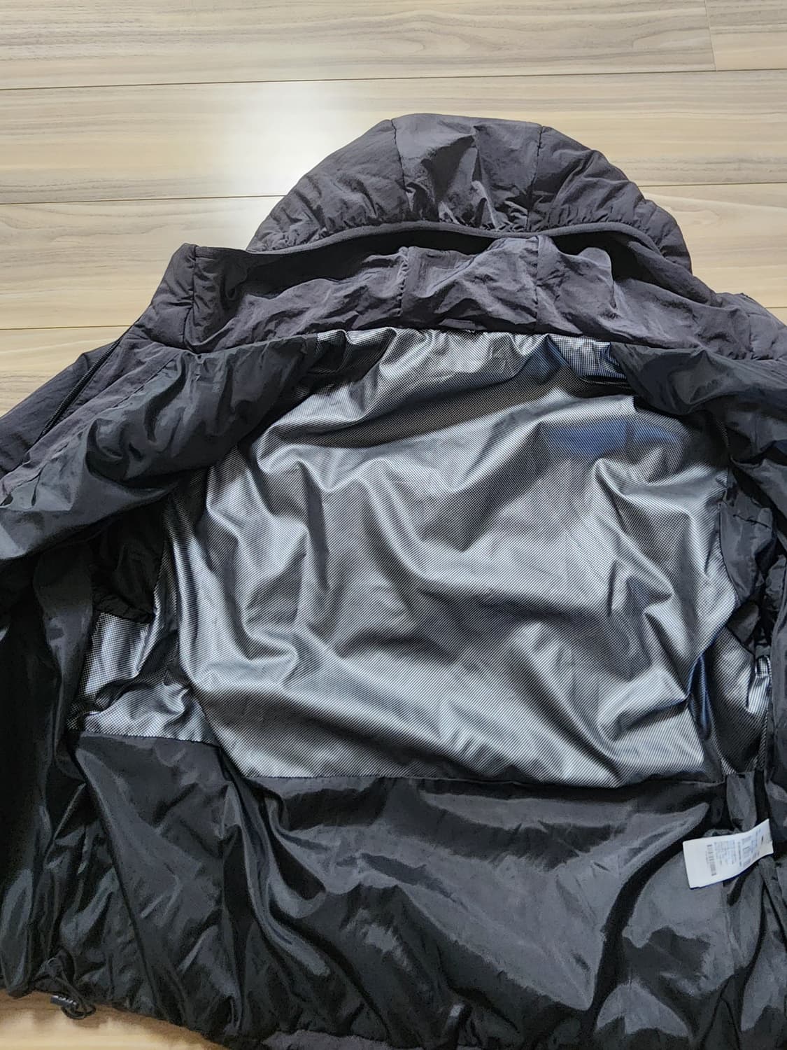 에잇세컨즈후드절개경량패딩점퍼차콜L 상품이미지5