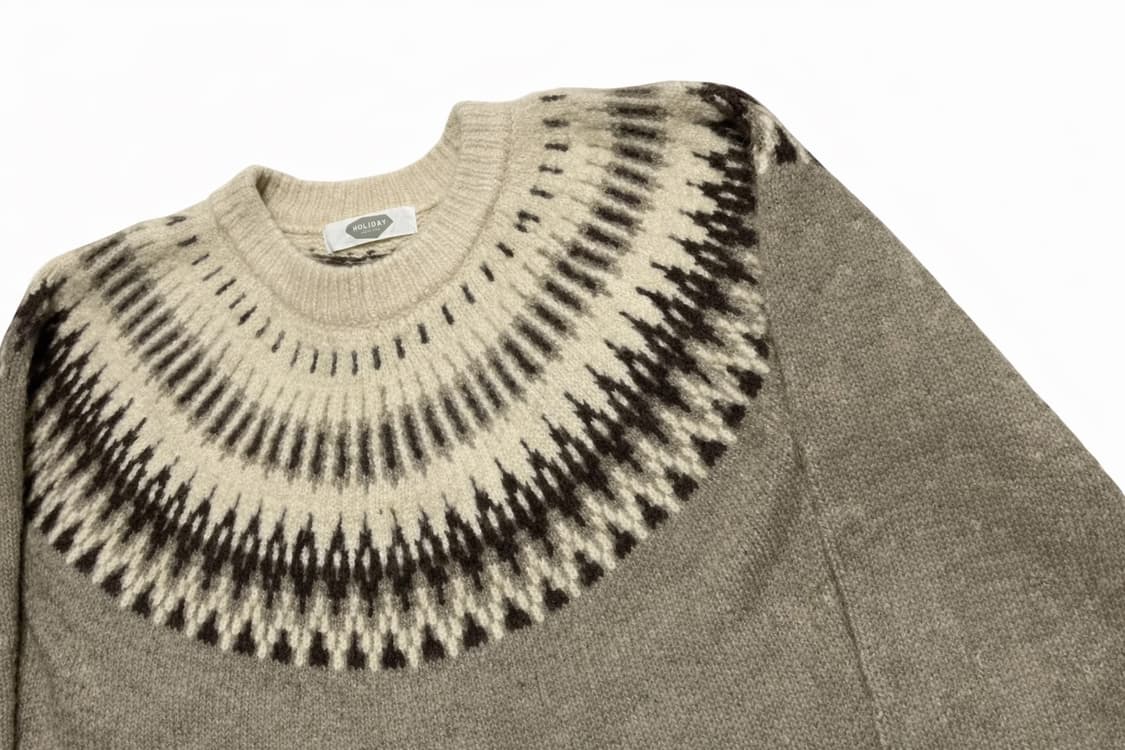 JPN 일본 HOLIDAY 노르딕 패턴 니트 상품이미지3