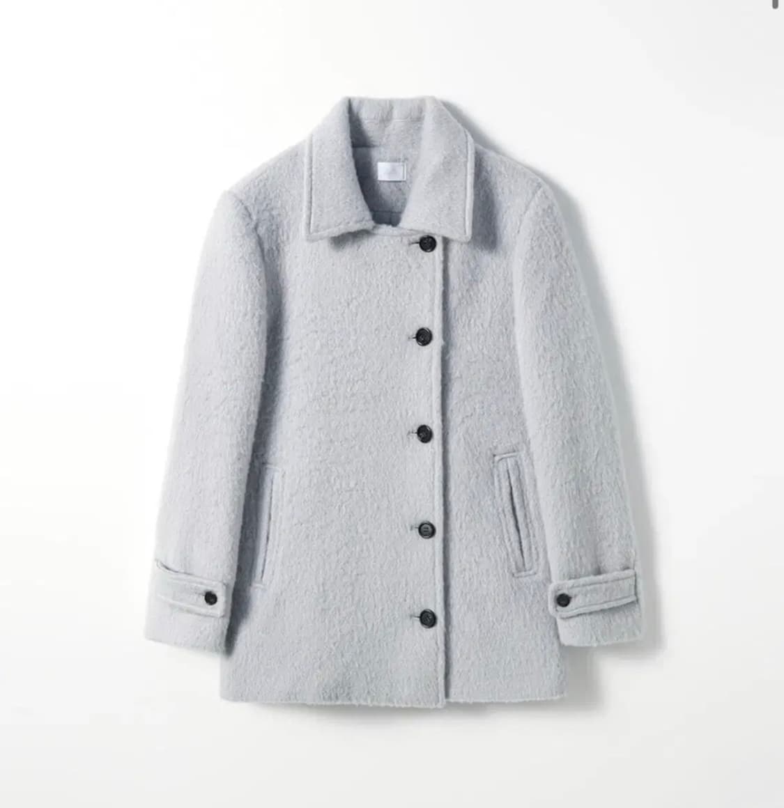 르베인 알파카 하프코트 스카이블루 하늘 상품이미지1